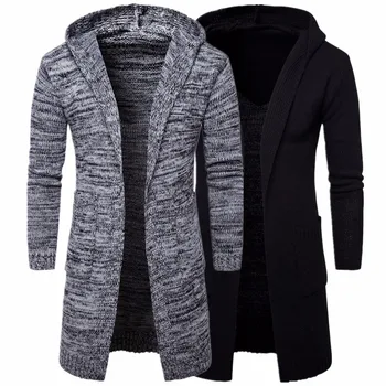 2019 New Men's Hooded Padded Cardigan Long Sweater Coat Male Spring Clothes Long Sleeve Pocket Tops Pull Homme Hiver Gray Black
2019 New Men's Hooded Padded Cardigan Long Sweater Coat Male Spring Clothes Long Sleeve Pocket Tops Pull Homme Hiver Gray Black
