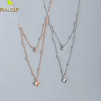 Flyleaf Double Layer Heart Shape Bead Necklaces & Pendants Real 925 Sterling Silver Cubic Zircon Necklace For Women Fine Jewelry
Flyleaf Double Layer Heart Shape Bead Necklaces & Pendants Real 925 Sterling Silver Cubic Zircon Necklace For Women Fine Jewelry