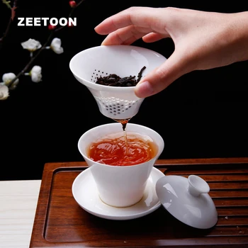 Japanese Style Porcelain Quick Cup Travel Portable Kung Fu Tea Set Teapot Teacup Gaiwan Tea cup Tea Strainer Creative Home Decor
Japanese Style Porcelain Quick Cup Travel Portable Kung Fu Tea Set Teapot Teacup Gaiwan Tea cup Tea Strainer Creative Home Decor