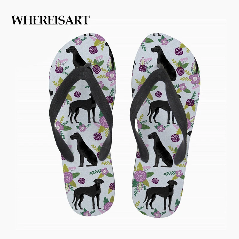 WHEREISART Men Summer Slippers Great Dane Print Flat Flipflops Male Comfortable Outside Sandals Teen Boys Rubber Sole Flipflops
WHEREISART Men Summer Slippers Great Dane Print Flat Flipflops Male Comfortable Outside Sandals Teen Boys Rubber Sole Flipflops