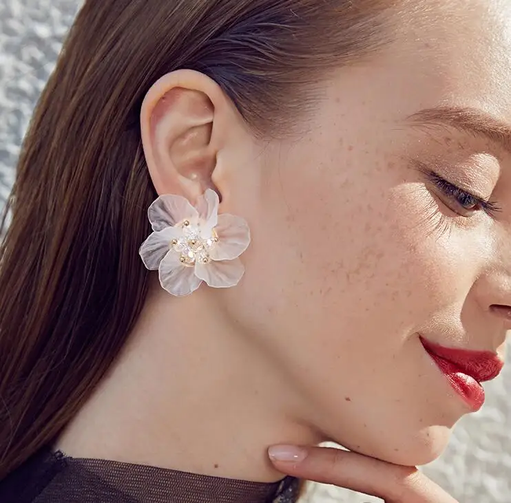 Temperament Flower Acrylic Stud Earrings For Girls Women Elegant Party Statement Boho Accessories Gift Blue White Black Earrings
Temperament Flower Acrylic Stud Earrings For Girls Women Elegant Party Statement Boho Accessories Gift Blue White Black Earrings