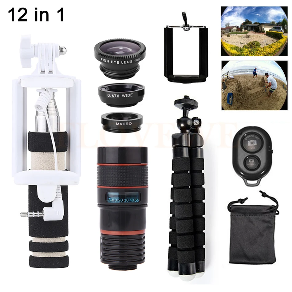 Phone lentes Kit 8X Zoom Telephoto Lenses Microscope+Tirpod+Fish eye Wide Angle Macro Lens Telescope For iPhone Huawei Lenovo LG
Phone lentes Kit 8X Zoom Telephoto Lenses Microscope+Tirpod+Fish eye Wide Angle Macro Lens Telescope For iPhone Huawei Lenovo LG