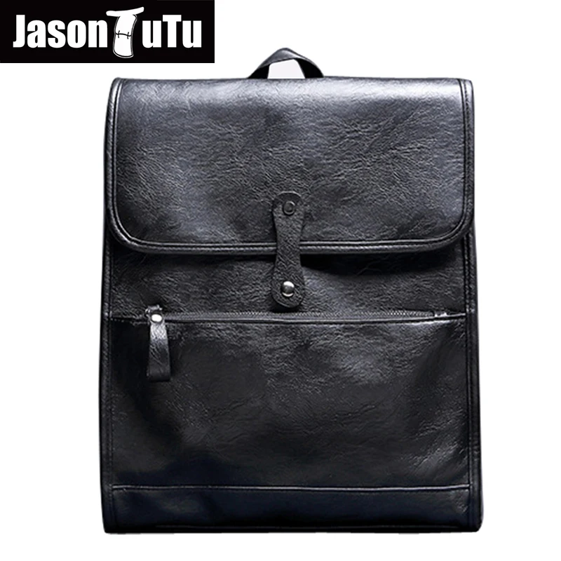 JASON TUTU Black school bags for teenagers laptop backpack leather good quality men's backpack 2017 famous brand B313
JASON TUTU Black school bags for teenagers laptop backpack leather good quality men's backpack 2017 famous brand B313