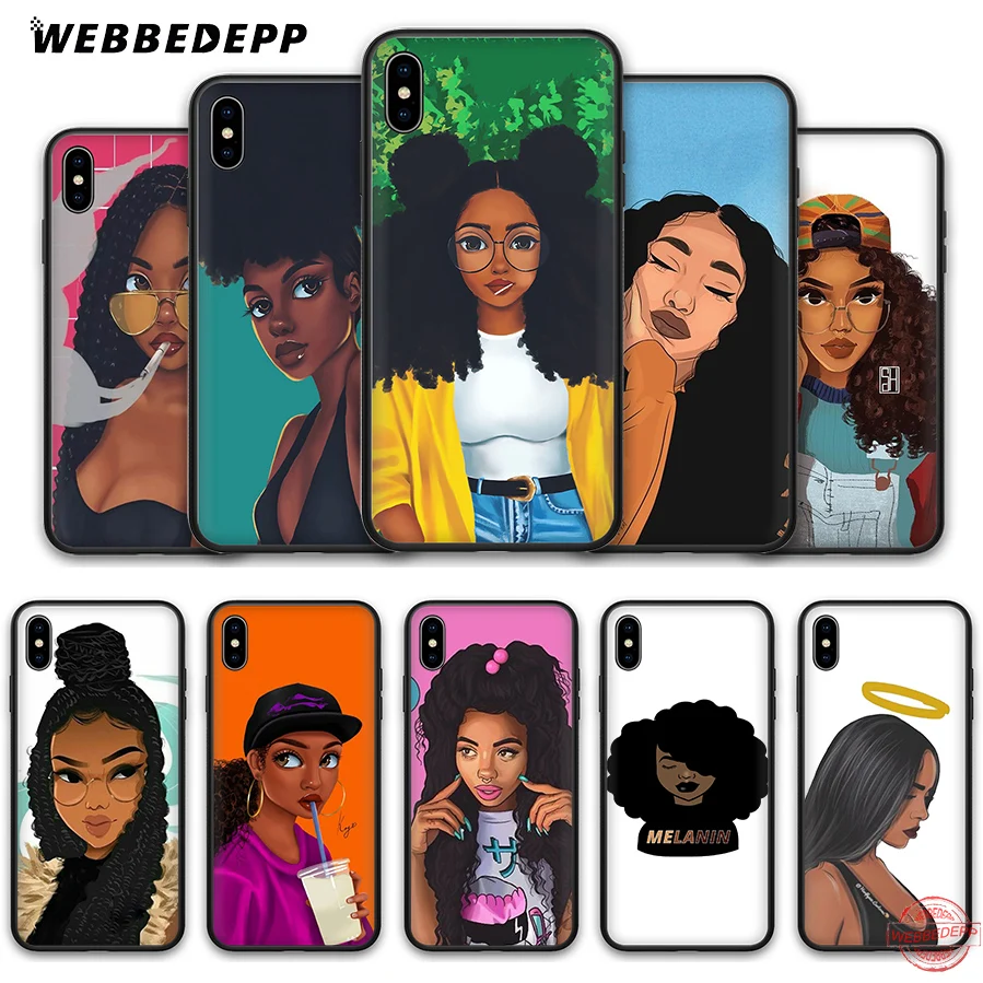 WEBBEDEPP Afro Girls Colorful Cute Soft Silicone TPU Phone Case for iPhone 5 5S SE 6 6S 7 8 Plus XR X XS Max
WEBBEDEPP Afro Girls Colorful Cute Soft Silicone TPU Phone Case for iPhone 5 5S SE 6 6S 7 8 Plus XR X XS Max