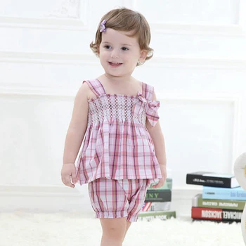 Summer Girls Clothing Set,Beautiful Cotton Plaid Kids Clothes Vest + Short Pants,Casual Children's Clothing (6 Months-3 Yrs)
Summer Girls Clothing Set,Beautiful Cotton Plaid Kids Clothes Vest + Short Pants,Casual Children's Clothing (6 Months-3 Yrs)