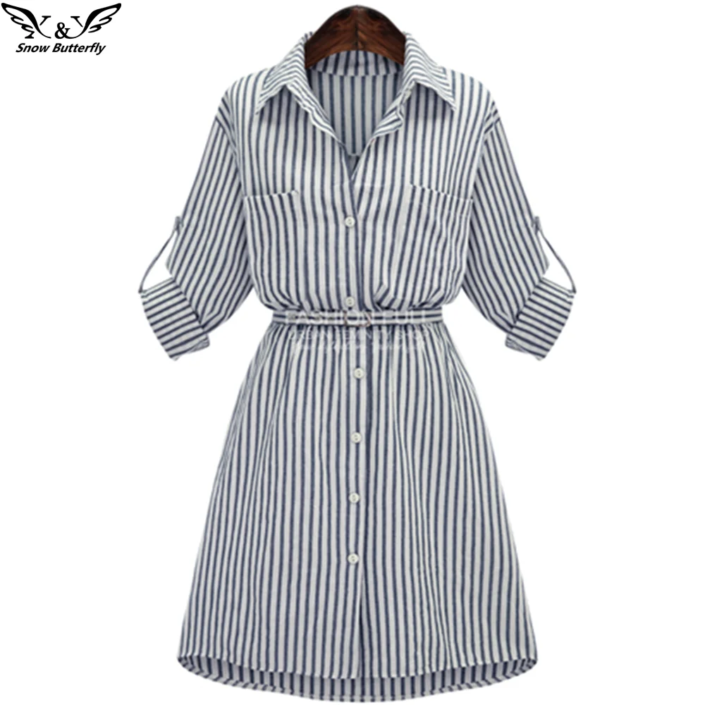 Autumn Winter Women Shirt Dress Lady long Sleeve stripe Bodycon Party Dresses Cotton Blends Plus Size Vestido Casual Vintage
Autumn Winter Women Shirt Dress Lady long Sleeve stripe Bodycon Party Dresses Cotton Blends Plus Size Vestido Casual Vintage