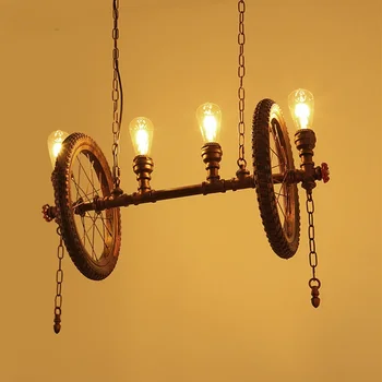 Loft creative retro industrial water pipes iron wheels pendant lamps bars coffee Internet cafes 4heads pendant light ZA8166
Loft creative retro industrial water pipes iron wheels pendant lamps bars coffee Internet cafes 4heads pendant light ZA8166
