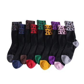 2019 New Fashion Gold silver silk women Socks Leopard plus combed cotton In Tube socks Transparent Elastic Hosiery
2019 New Fashion Gold silver silk women Socks Leopard plus combed cotton In Tube socks Transparent Elastic Hosiery