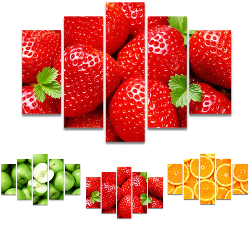 Strawberry Apple Orange Canvas Painting Wall Art Print 5 Panel Poster HD Landscape Modular Pictures for Living Room Home Decor
Strawberry Apple Orange Canvas Painting Wall Art Print 5 Panel Poster HD Landscape Modular Pictures for Living Room Home Decor