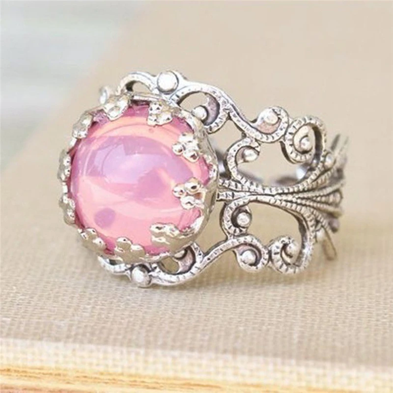Fashion Garland Design Ring Pink Crystal Rings Bride Wedding Fine Jewelry For Women Girls Gift Statement Jewelry
Fashion Garland Design Ring Pink Crystal Rings Bride Wedding Fine Jewelry For Women Girls Gift Statement Jewelry