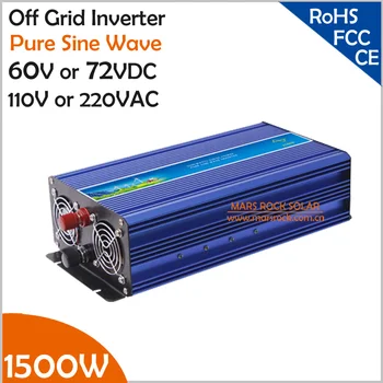 1500W 60V/72VDC to 110V/220VAC Off Grid Pure Sine Wave Single Phase Solar or Wind Power Inverter, Surge Power 3000W
1500W 60V/72VDC to 110V/220VAC Off Grid Pure Sine Wave Single Phase Solar or Wind Power Inverter, Surge Power 3000W