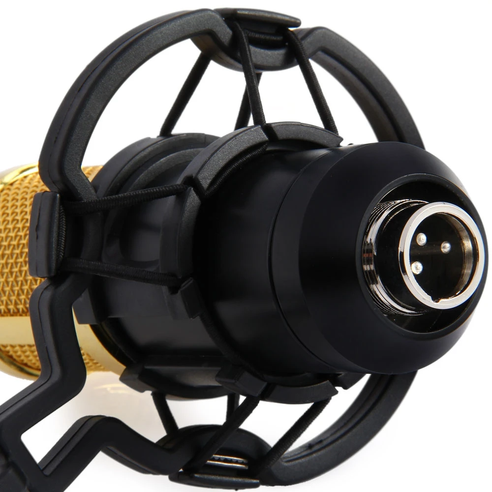 Ituf BM 800 Computer Microphone 3.5mm Wired Condenser Sound Microphone With Shock Mount For Recording Braodcasting BM-800-4