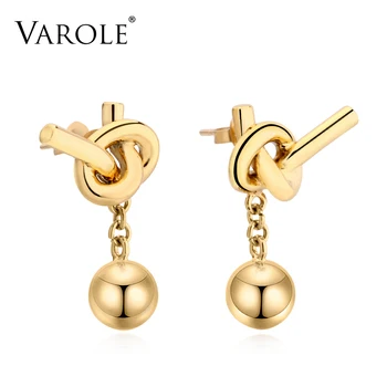 VAROLE New Arrival Exquisite Small Knotted Earrings for Women 100% Copper Drop Gold Earring Stud Fashion Wholesale
VAROLE New Arrival Exquisite Small Knotted Earrings for Women 100% Copper Drop Gold Earring Stud Fashion Wholesale
