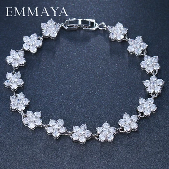 EMMAYA Famous Brand Jewelry AAA Cubic Zircon Stones Five Leaves CZ Flower Connected Bracelets For Women
EMMAYA Famous Brand Jewelry AAA Cubic Zircon Stones Five Leaves CZ Flower Connected Bracelets For Women