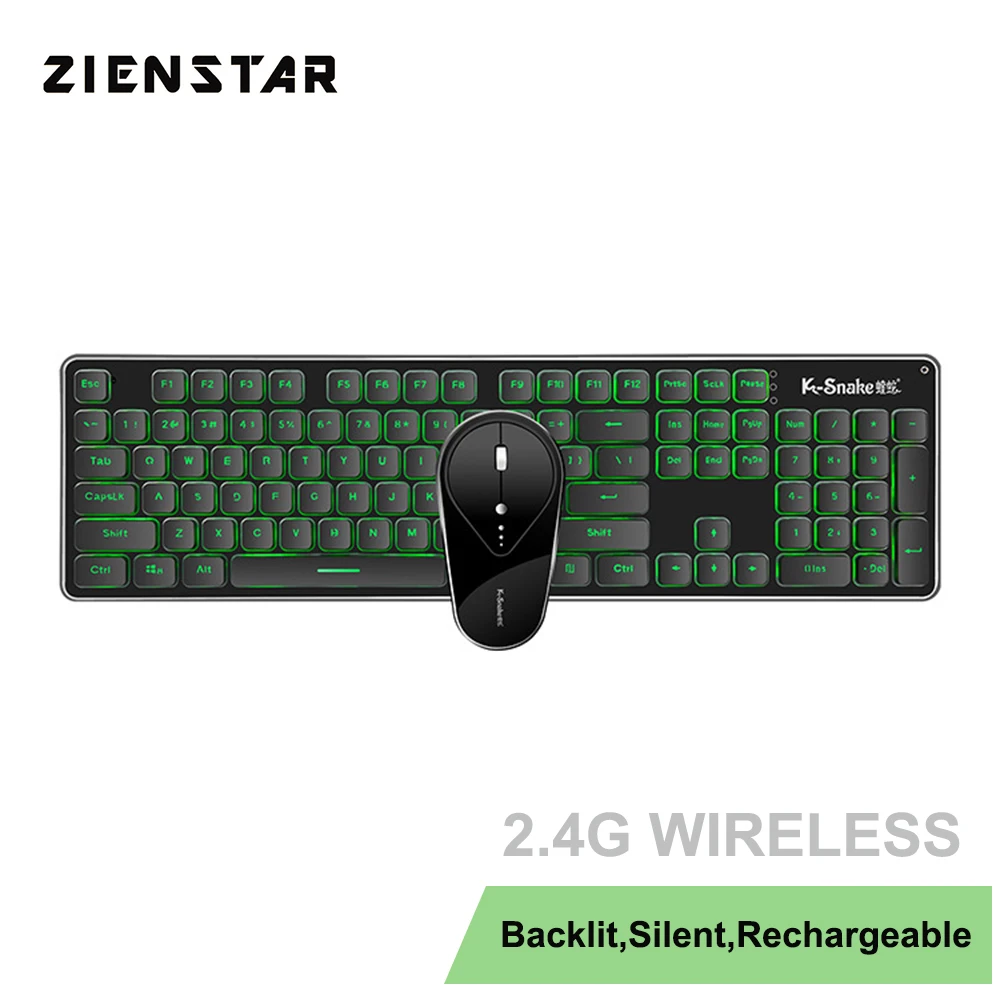 Zienstar Rechargeable Ultra Slim Wireless Gaming Keyboard and Mouse Set with Backlit for PC Gamers ,Aluminum Material
Zienstar Rechargeable Ultra Slim Wireless Gaming Keyboard and Mouse Set with Backlit for PC Gamers ,Aluminum Material