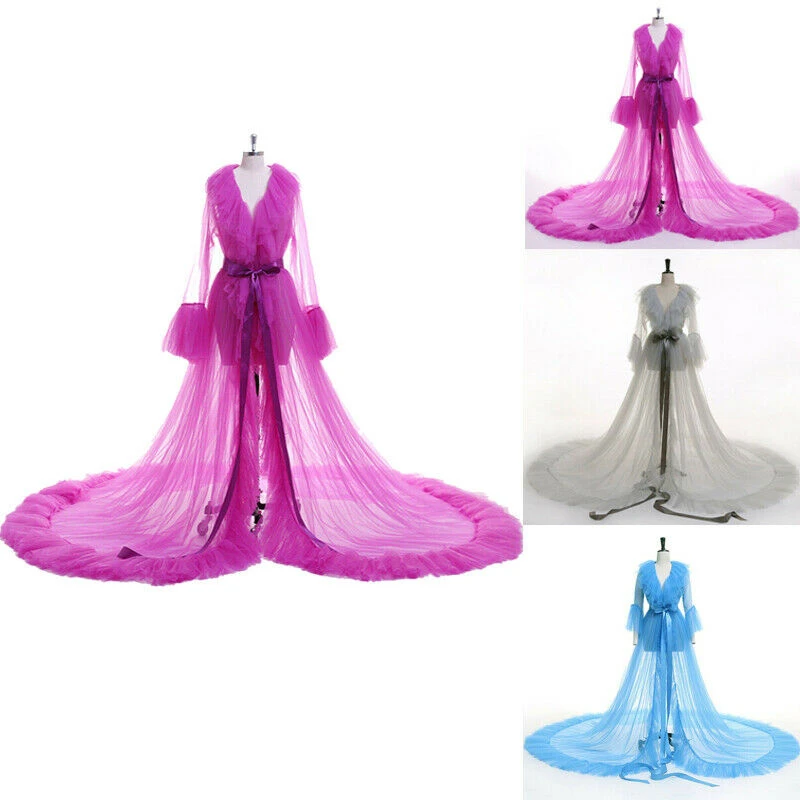 Sexy Women Mesh Tulle Robes Dress Summer Pure Color Layered Lacing Robe Sleepwear Women Perspective Maxi Long Nightgown Lingerie
Sexy Women Mesh Tulle Robes Dress Summer Pure Color Layered Lacing Robe Sleepwear Women Perspective Maxi Long Nightgown Lingerie