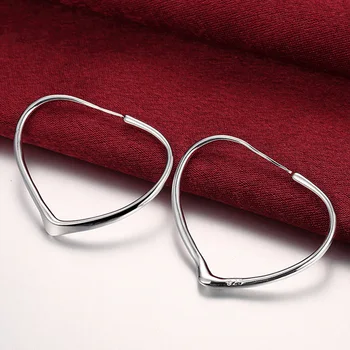 DOTEFFIL 925 Sterling Silver 29x37mm Heart Hoop Earrings For Woman Wedding Engagement Party Fashion Charm Jewelry
DOTEFFIL 925 Sterling Silver 29x37mm Heart Hoop Earrings For Woman Wedding Engagement Party Fashion Charm Jewelry