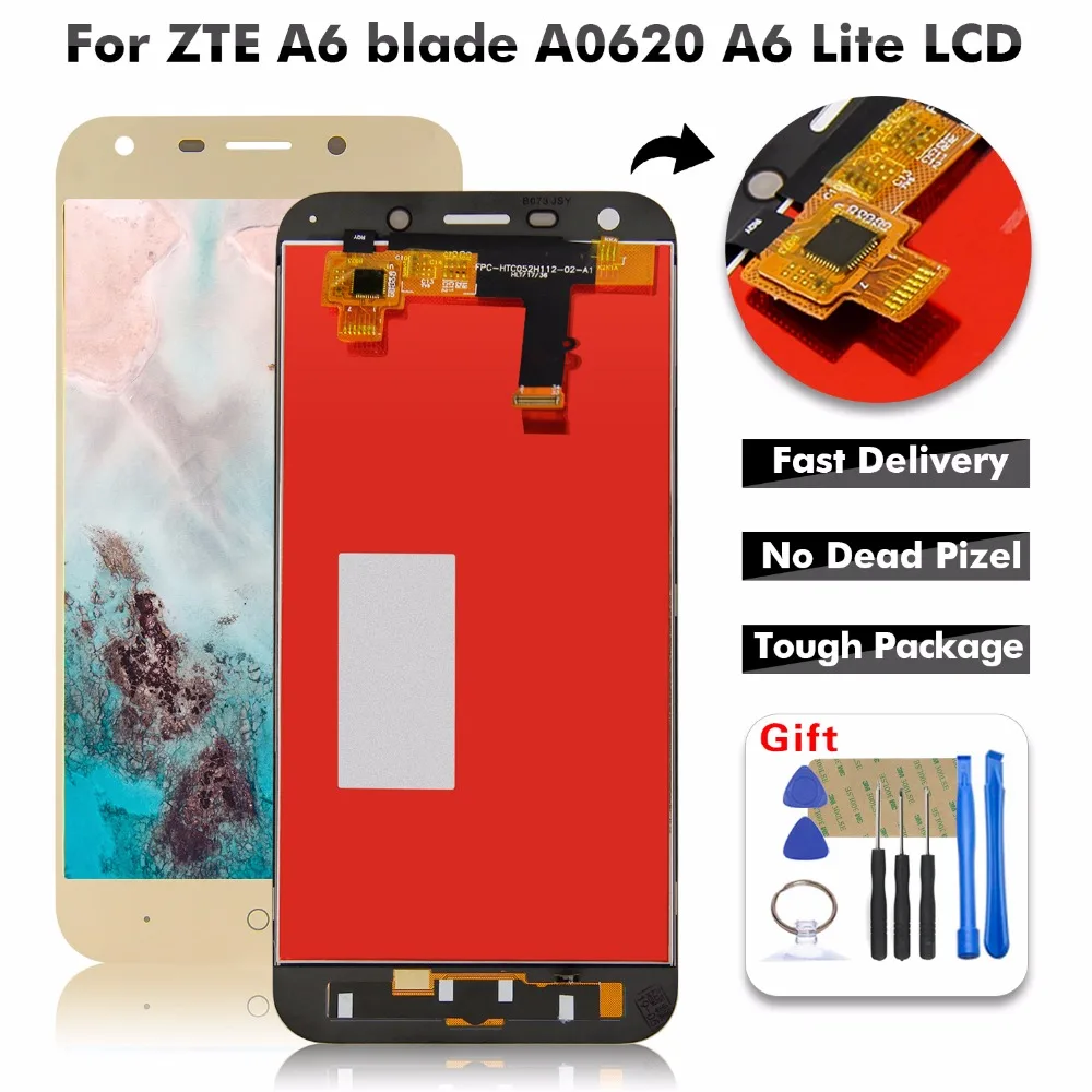 For ZTE A6 blade A0620 A6 Lite A0621 A0622 LCD Display Digitizer Touch Panel Screen Assembly with Frame + Tools
For ZTE A6 blade A0620 A6 Lite A0621 A0622 LCD Display Digitizer Touch Panel Screen Assembly with Frame + Tools