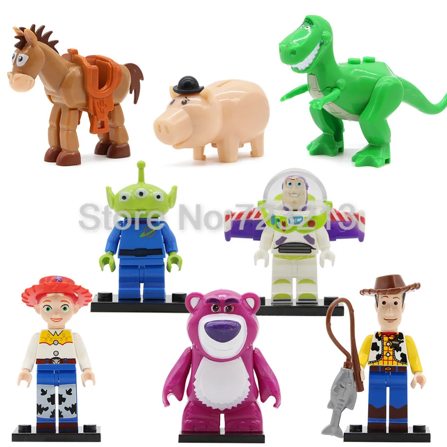 PG8222 8pcs/lot Toy Story 4 IV Figure Buzz Lightyear Jessie Woody Aliens Soldier Dinosaur Building Blocks Set Models Toys
PG8222 8pcs/lot Toy Story 4 IV Figure Buzz Lightyear Jessie Woody Aliens Soldier Dinosaur Building Blocks Set Models Toys