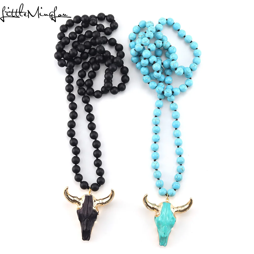 Fashion Bohemian Tribal Jewelry Long Knotted Stone Beads Ox horn Pendant Necklace For Women Ethnic Necklace long necklace
Fashion Bohemian Tribal Jewelry Long Knotted Stone Beads Ox horn Pendant Necklace For Women Ethnic Necklace long necklace