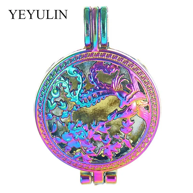 2 Pcs Alloy Locket Pad Pendant About Colorful Phoenix Pattern For Perfume Oil Diffuser DIY Fashion Jewelry Making Charm Necklace
2 Pcs Alloy Locket Pad Pendant About Colorful Phoenix Pattern For Perfume Oil Diffuser DIY Fashion Jewelry Making Charm Necklace
