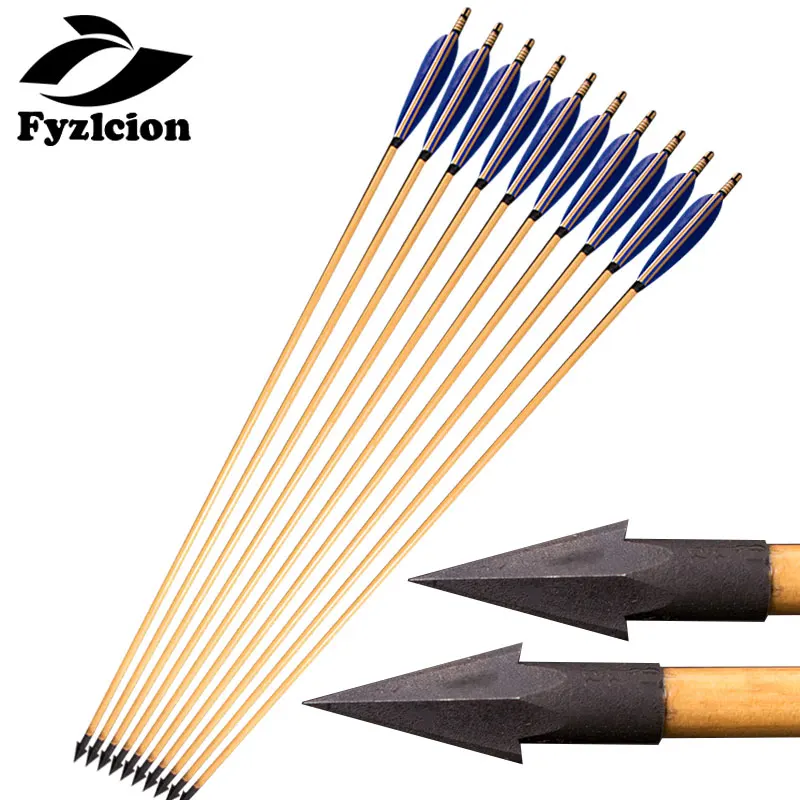 6pcs Hunting Archery Wooden Arrows Bolts 32Inch Pine Arrow 5 Inch Real Turkey Feathers Fit Compound Bow
6pcs Hunting Archery Wooden Arrows Bolts 32Inch Pine Arrow 5 Inch Real Turkey Feathers Fit Compound Bow