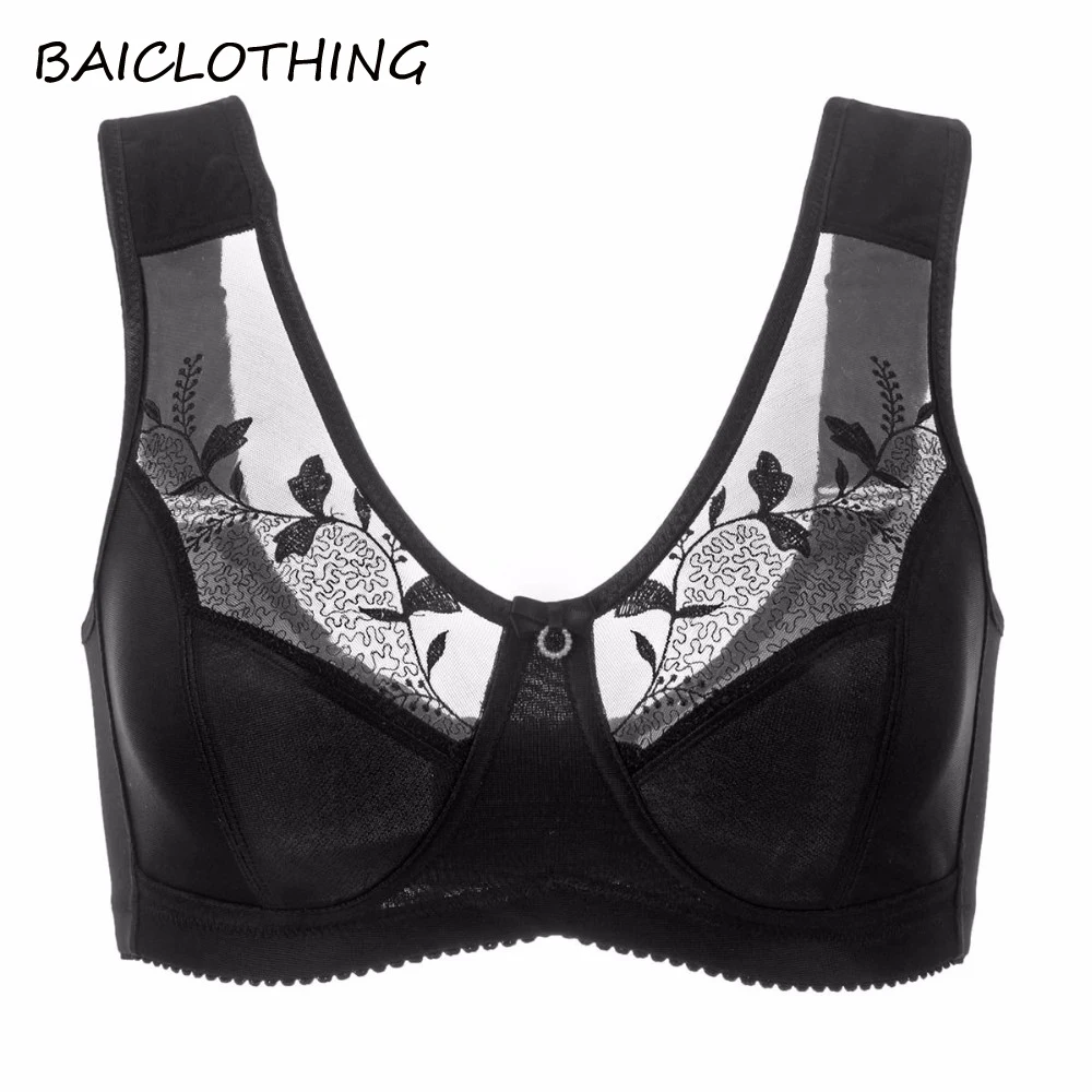BAICLOTHING Womens Soft Cups Full Coverage Floral Embroibered Wireless Minimizer Bra Lingerie 34 36 38 40 42 44 B C D DD DDD/E
BAICLOTHING Womens Soft Cups Full Coverage Floral Embroibered Wireless Minimizer Bra Lingerie 34 36 38 40 42 44 B C D DD DDD/E