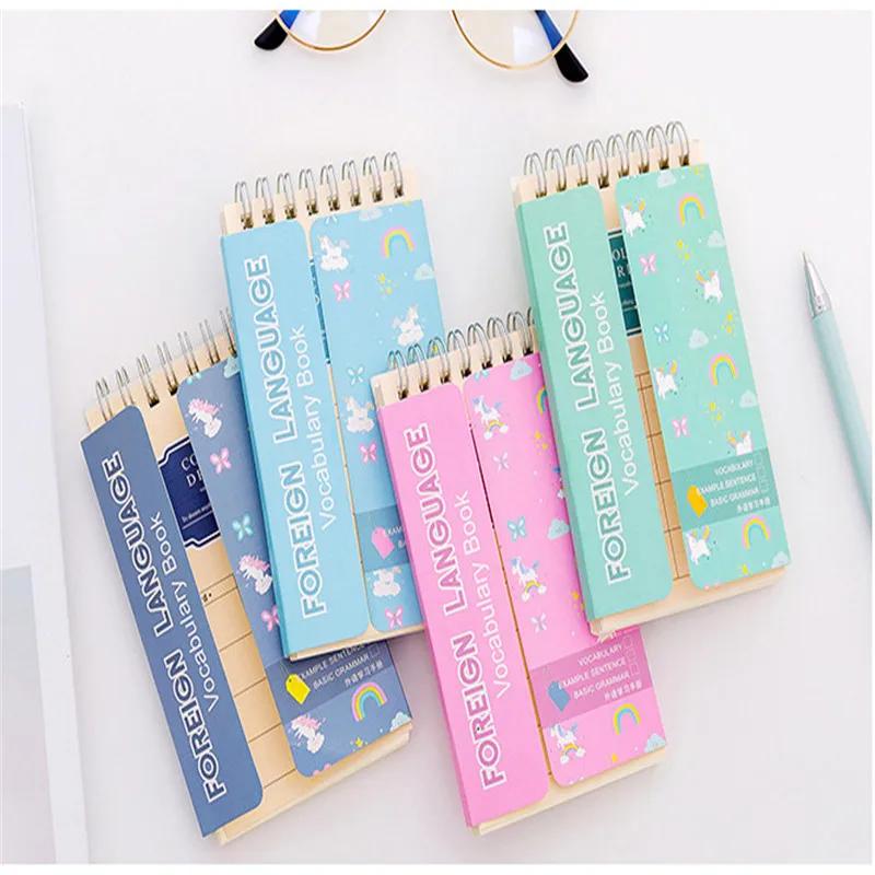 Unicorn Foreign Language Learning Coil Book Vocabulary Portable Pocket Notebook Diary Notepad Escolar Papelaria Travel Log Books
Unicorn Foreign Language Learning Coil Book Vocabulary Portable Pocket Notebook Diary Notepad Escolar Papelaria Travel Log Books