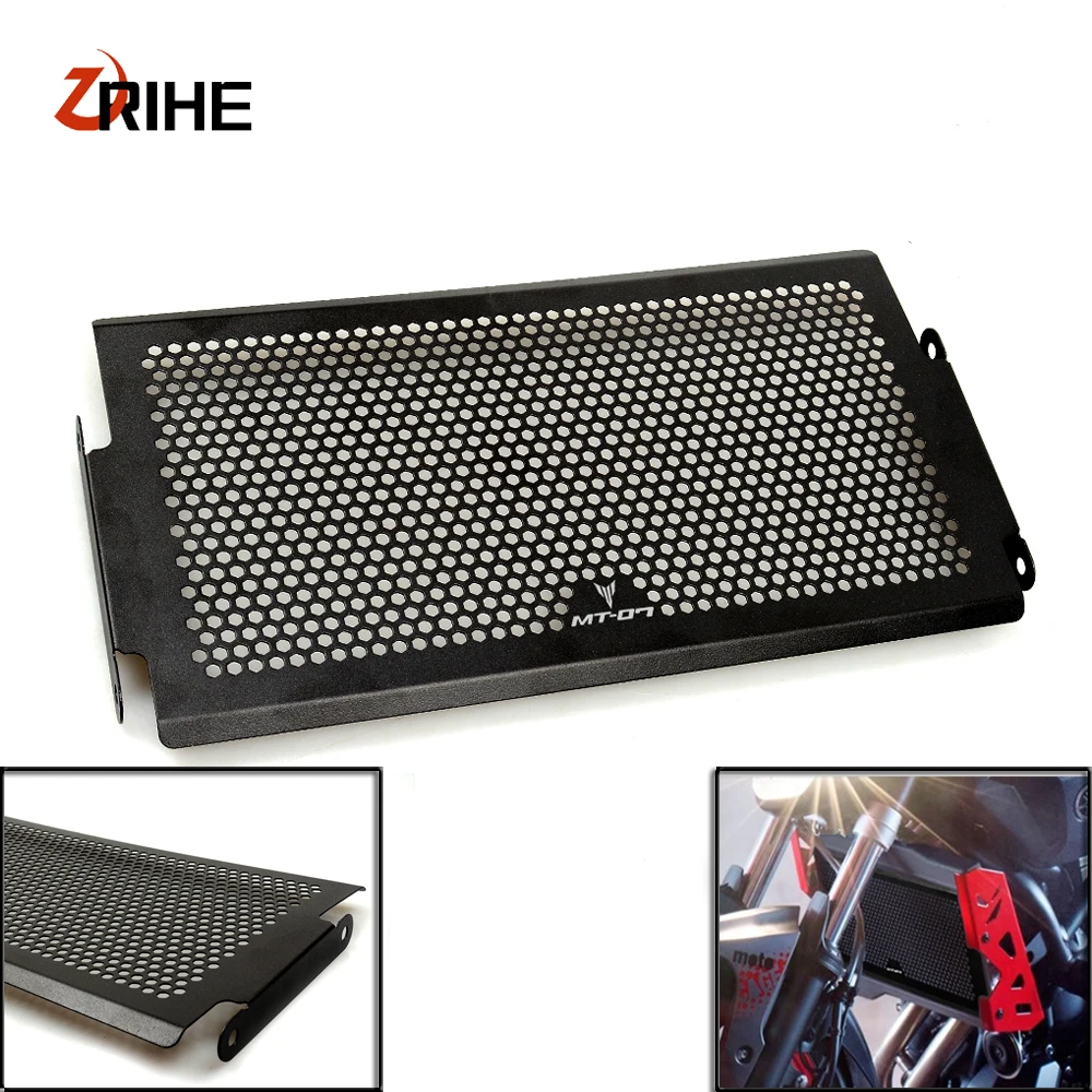 For MT07 Logo Motorcycle Radiator Protective Cover Grill Guard Grille Protector Silver For Yamaha MT 07 MT07 MT-07 2014-2015