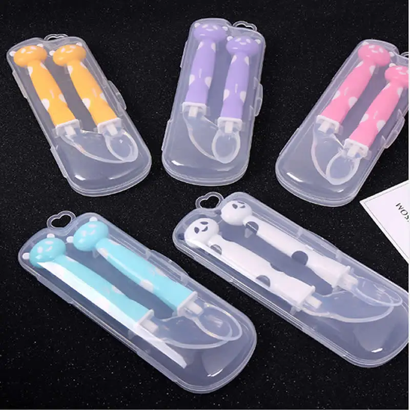 2Pcs Baby Soft Silicone Feeding Spoon Baby Spoon Safety Tableware Infant Learning Spoons 2Pcs Carry Box Baby Feeding Tableware
2Pcs Baby Soft Silicone Feeding Spoon Baby Spoon Safety Tableware Infant Learning Spoons 2Pcs Carry Box Baby Feeding Tableware