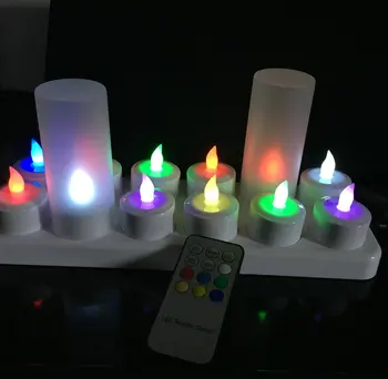 12pcs/set Remote Controlled Rechargeable Tea Light LED Candles frosted Flameless color Changing lamp f/Party Wedding-Multicolor
12pcs/set Remote Controlled Rechargeable Tea Light LED Candles frosted Flameless color Changing lamp f/Party Wedding-Multicolor