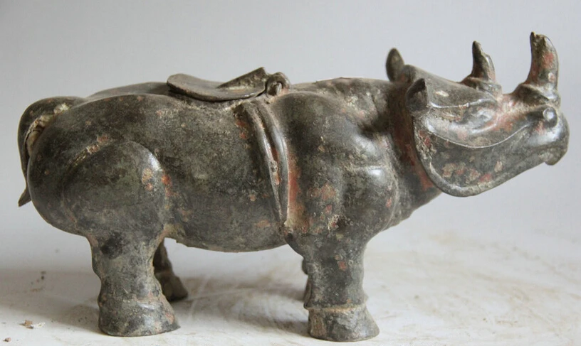 Fast shipping USPS to USA S2113 10" Old Ancient China Dynasty palace Bronze FINEinoceros Statue Pot Jar Crock
Fast shipping USPS to USA S2113 10" Old Ancient China Dynasty palace Bronze FINEinoceros Statue Pot Jar Crock