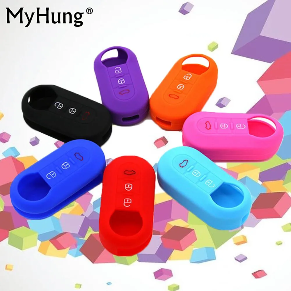 For Fiat 500 Silicone Car Key Case 3 Button Flip Car Key Remote Shell Blank Fob Auto Parts Car Accessories Colorful Auto Parts
For Fiat 500 Silicone Car Key Case 3 Button Flip Car Key Remote Shell Blank Fob Auto Parts Car Accessories Colorful Auto Parts