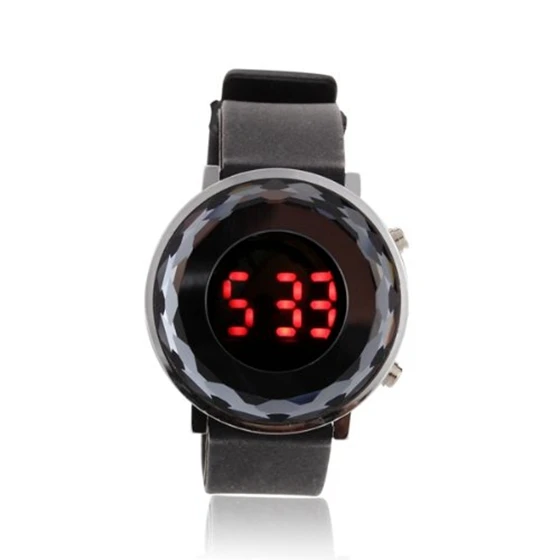 Practical Fashion Woman Men Crystal Digital LED Silicone Black Strap Bracelet Watch
Practical Fashion Woman Men Crystal Digital LED Silicone Black Strap Bracelet Watch
