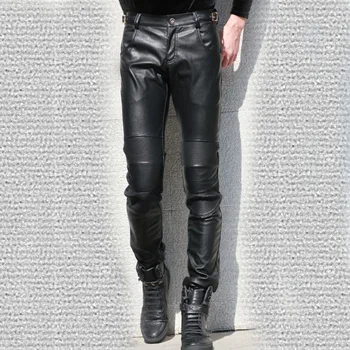 New Hot !! Men's Fashion Casual Autumn Winter Tight Slim Patchwork Leather Pants Trousers , Free Shipping / 28-33
New Hot !! Men's Fashion Casual Autumn Winter Tight Slim Patchwork Leather Pants Trousers , Free Shipping / 28-33