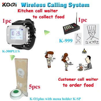 Widely used smart wireless customer kitchen call system with 1 keypad for cooker 1 smart watch 5 call bell with menu holder
Widely used smart wireless customer kitchen call system with 1 keypad for cooker 1 smart watch 5 call bell with menu holder