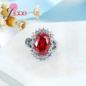 Bohemia Ring For Women Colorful Cubic Zirconia 925 Sterling Silver Red Austrian Crystal Engagement Wedding Ring Jewelry
Bohemia Ring For Women Colorful Cubic Zirconia 925 Sterling Silver Red Austrian Crystal Engagement Wedding Ring Jewelry