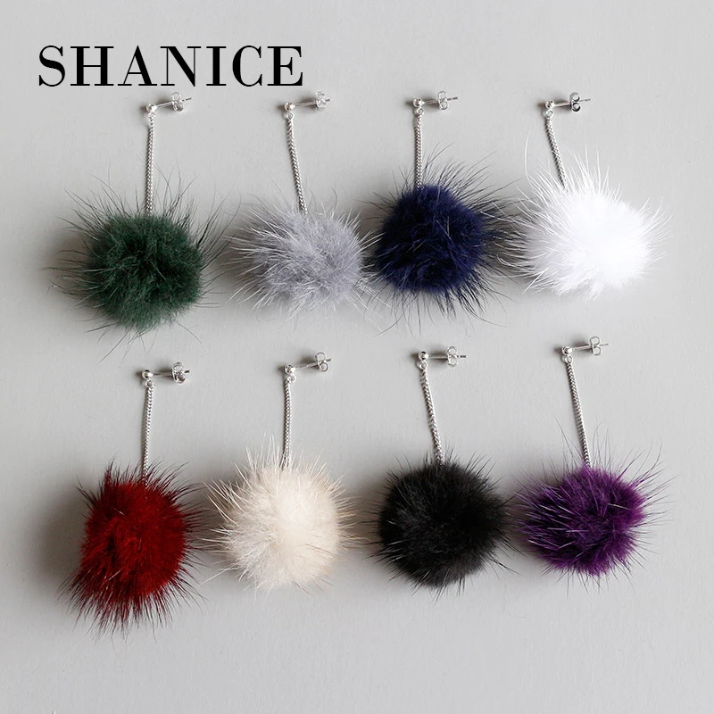 SHANICE 925 Sterling Silver Rabbit Fur Ball PomPom Long Stud Earrings For Women Soft Pom Pom Jewelry Winter Gift Trinket Brincos
SHANICE 925 Sterling Silver Rabbit Fur Ball PomPom Long Stud Earrings For Women Soft Pom Pom Jewelry Winter Gift Trinket Brincos