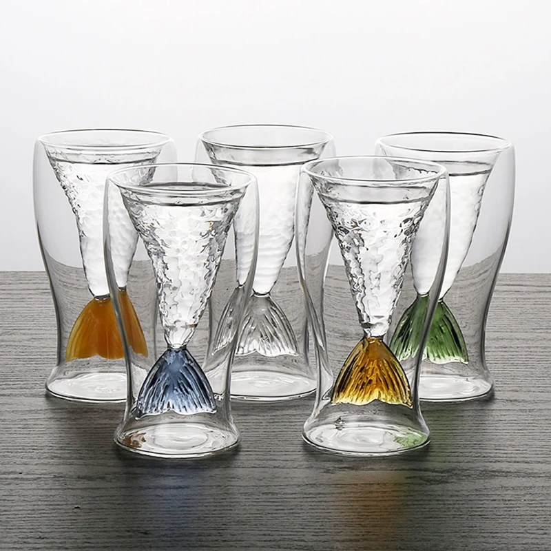 Creative Double Wall Cocktail Cup Whiskey Vodka Shot Glass Mermaid Tail Wine Glass Bar Party Wine Glass Juice Cup Tools 100ML
Creative Double Wall Cocktail Cup Whiskey Vodka Shot Glass Mermaid Tail Wine Glass Bar Party Wine Glass Juice Cup Tools 100ML