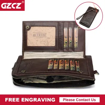 2020 Men Wallet Clutch Genuine Leather Vintage Rfid Card Holder Male Organizer Cell Phone Pocket Quality Long Style Coin Purse
2020 Men Wallet Clutch Genuine Leather Vintage Rfid Card Holder Male Organizer Cell Phone Pocket Quality Long Style Coin Purse
