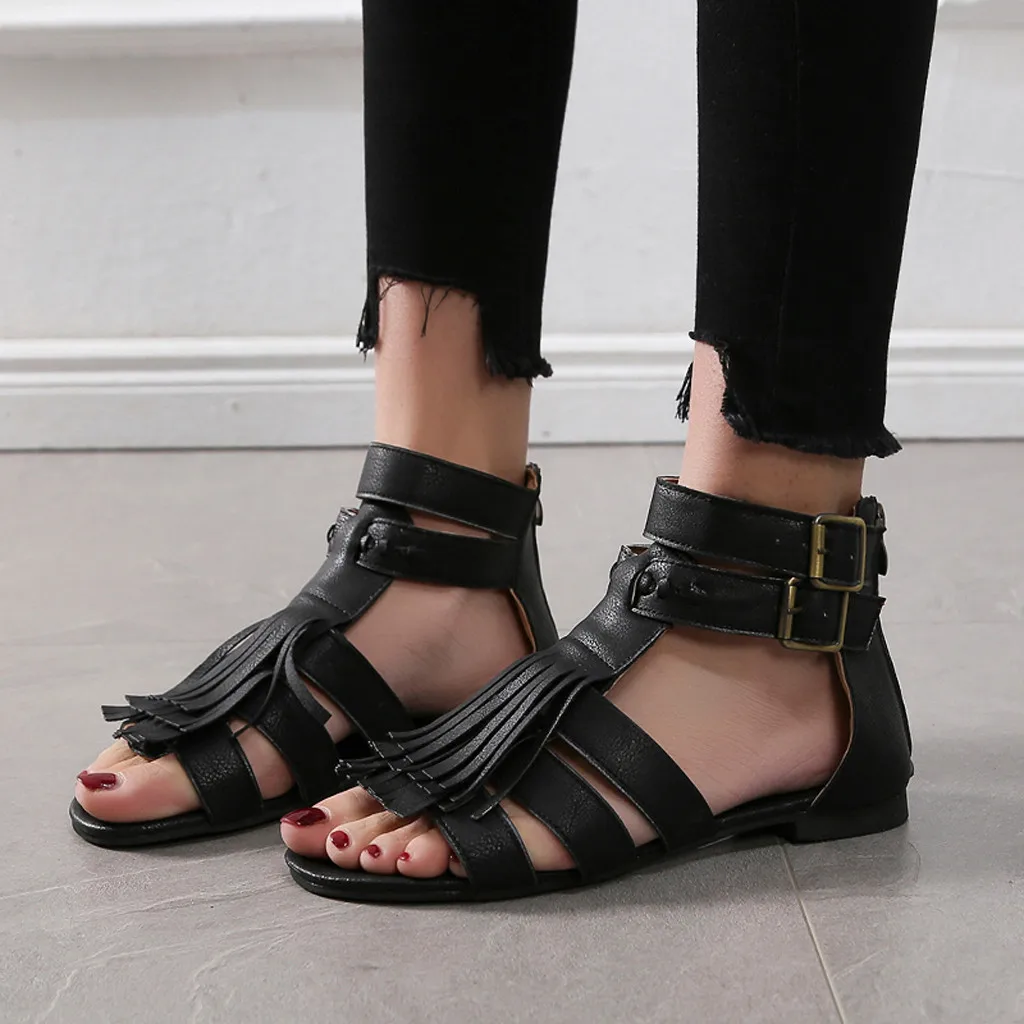 Womens Sandals Summer Shoes Woman Leather Sandals Women 2019 Rome Black Flat Heels Sandale zapatos de mujer buty damskie
Womens Sandals Summer Shoes Woman Leather Sandals Women 2019 Rome Black Flat Heels Sandale zapatos de mujer buty damskie
