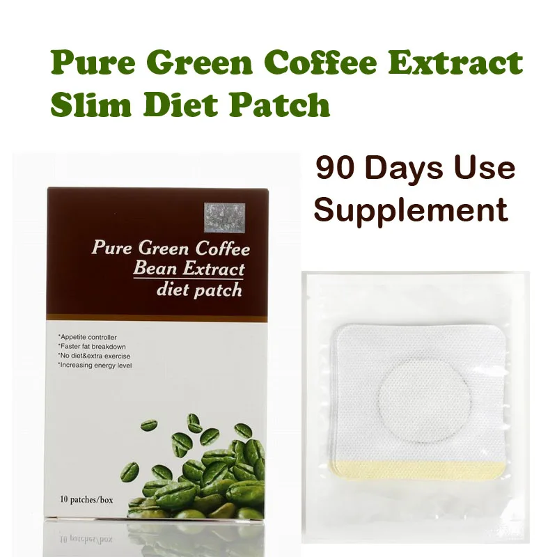 Image 10pcs bag lot loss fat herbal slimming patch with pure green coffee been extract free shipping Green Coffee Bean Extract