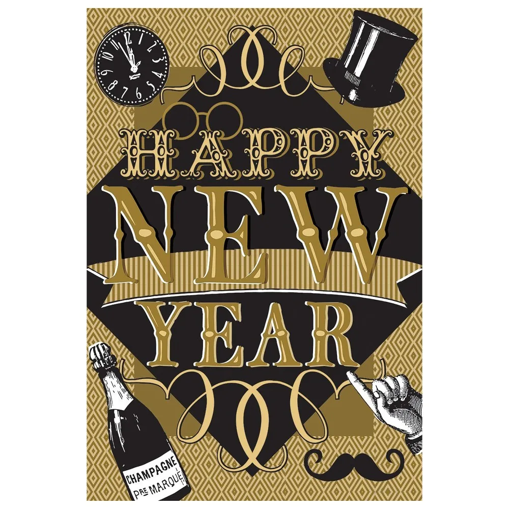 High quality custom 100% polyester double sided printing 12" x 18" Happy new year Garden Flag
High quality custom 100% polyester double sided printing 12" x 18" Happy new year Garden Flag