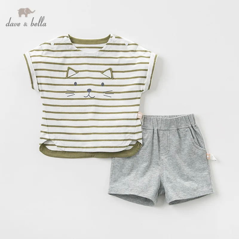 DBW10610 Dave bella/летние комплекты одежды для маленьких мальчиков модные детские