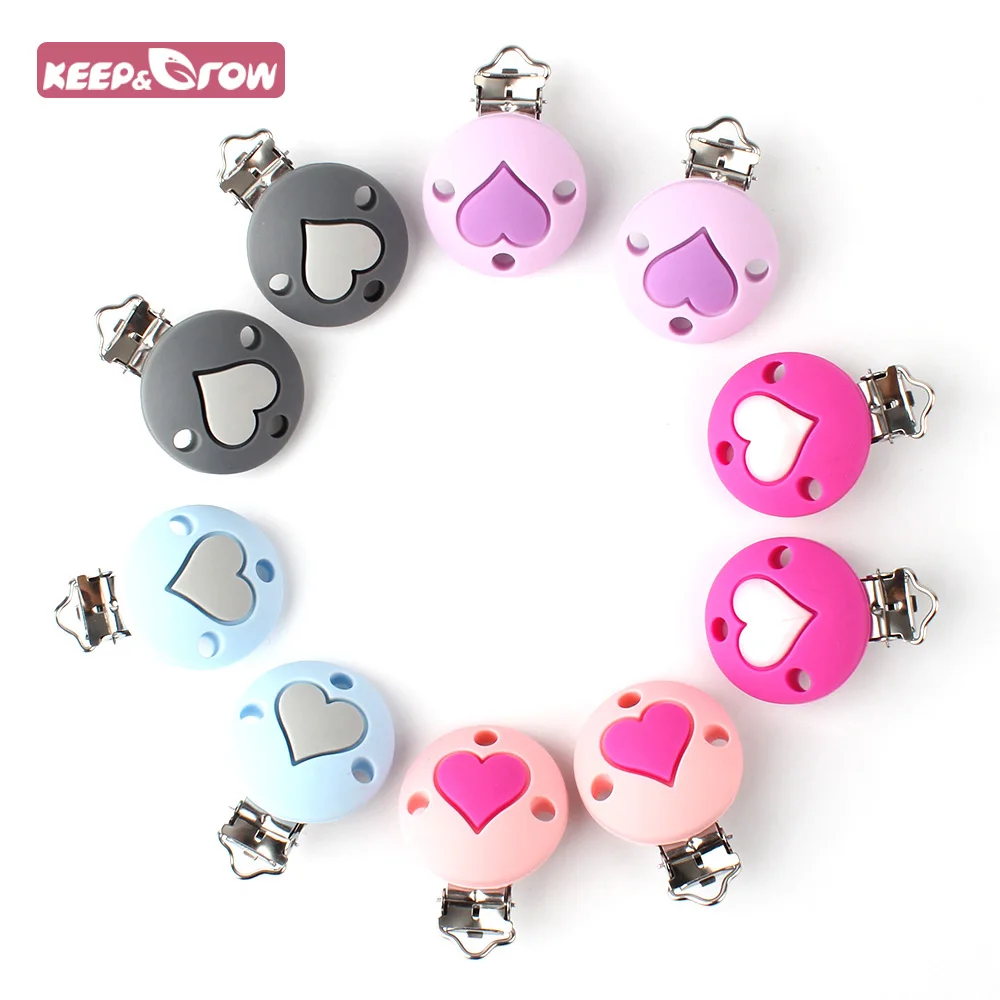 Keep&Grow 1Pc Round Pacifier Clips BPA Free DIY Pacifier Chain Heart Clips Holder Baby Teething Toys BPA Free Baby Teethers
Keep&Grow 1Pc Round Pacifier Clips BPA Free DIY Pacifier Chain Heart Clips Holder Baby Teething Toys BPA Free Baby Teethers
