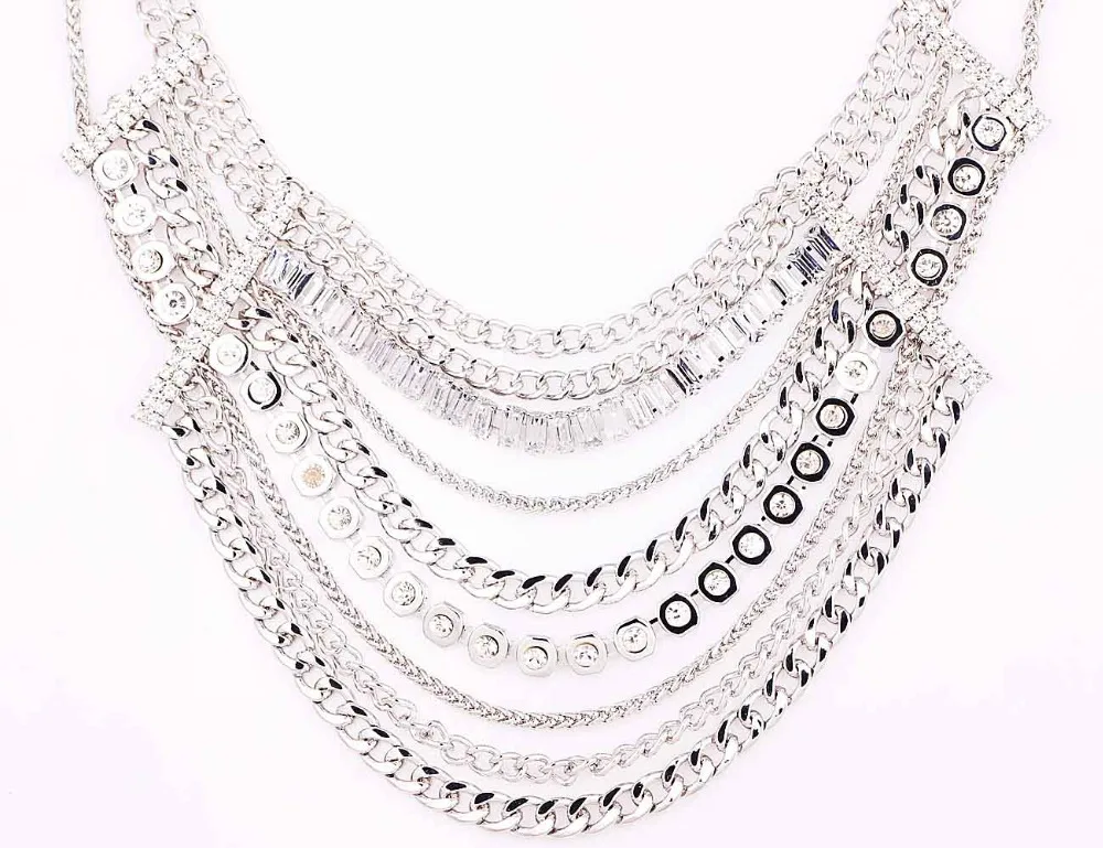 New Handmade Fashion Woman Noble Antique Silver Nut Style Pendant Multideck Crystal Bib Statement Chunky Choker Necklaces
New Handmade Fashion Woman Noble Antique Silver Nut Style Pendant Multideck Crystal Bib Statement Chunky Choker Necklaces