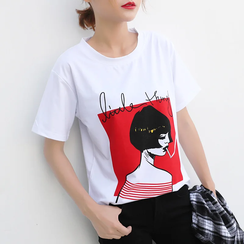 2018 New Design 10 Styles Women Casual White T Shirt Female Short Sleeve Top Tees Printed t-shirt Women dropshipping
2018 New Design 10 Styles Women Casual White T Shirt Female Short Sleeve Top Tees Printed t-shirt Women dropshipping
