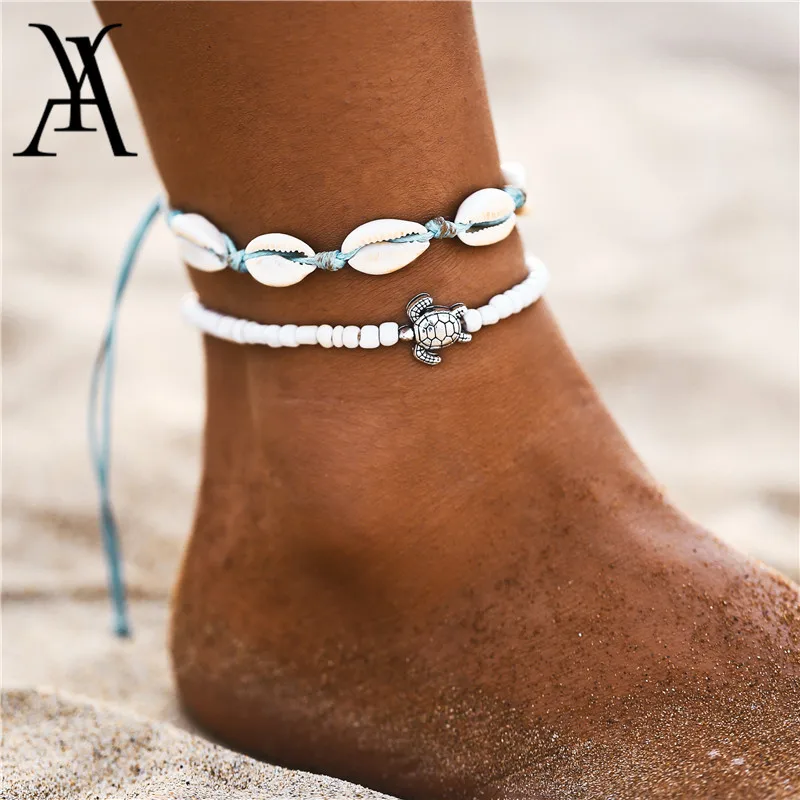 2019 Boho Ocean Beach Adjustable String Macrame Mussel Sea Shell Cowrie Ankle Bracelet White Beads Turtle Anklets for Women
2019 Boho Ocean Beach Adjustable String Macrame Mussel Sea Shell Cowrie Ankle Bracelet White Beads Turtle Anklets for Women