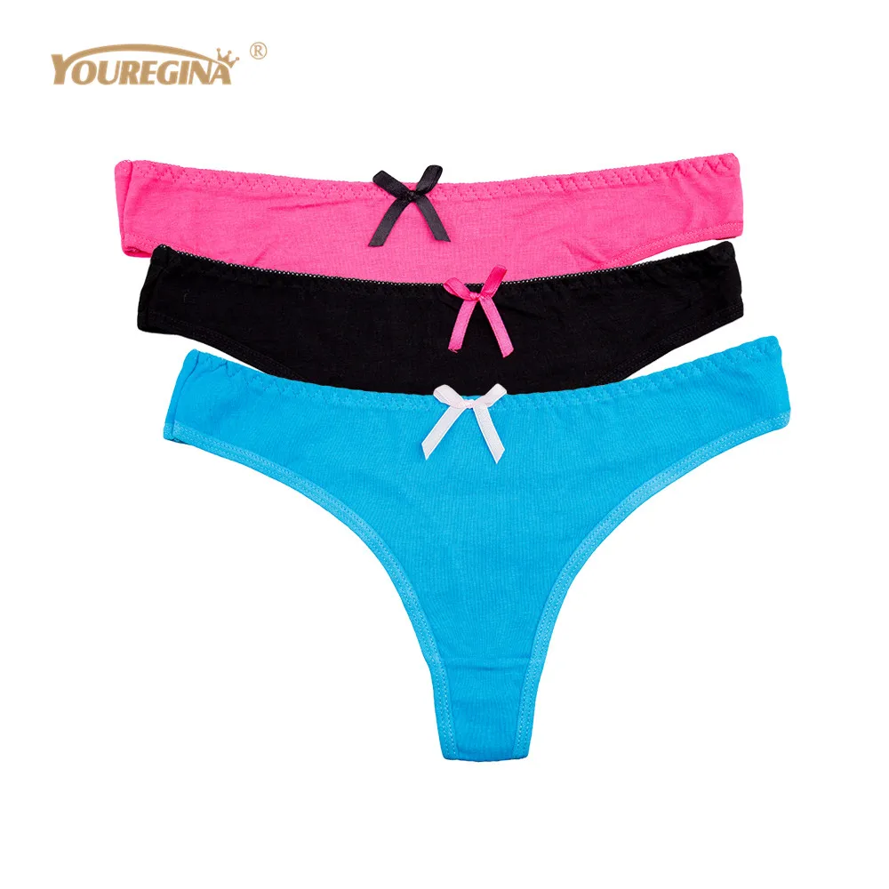YOUREGINA Underwear Solid Pure Color Print Bowknot Women Lingerie G-string Breathable Thongs Sexy Panties Cotton 3pcs/lot M L XL
YOUREGINA Underwear Solid Pure Color Print Bowknot Women Lingerie G-string Breathable Thongs Sexy Panties Cotton 3pcs/lot M L XL