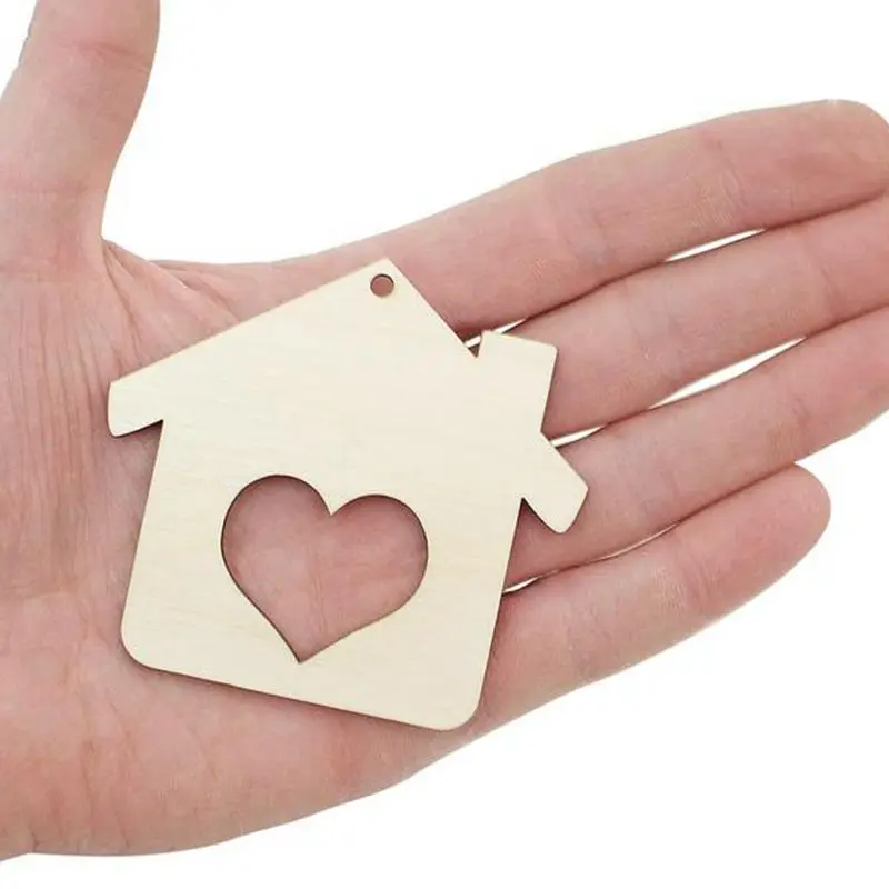 50x Wood House with Heart Cutout (7cm) diy blank Craft Cut out Wood Home wedding gift decoration keychain decoration
50x Wood House with Heart Cutout (7cm) diy blank Craft Cut out Wood Home wedding gift decoration keychain decoration